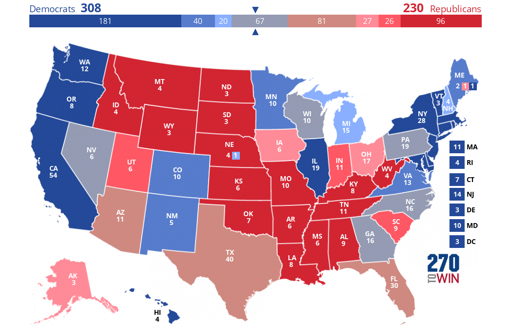 270toWin - 2024 Presidential Election Interactive Map